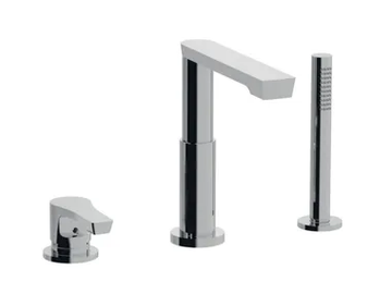 EGO - F5765BD - Deck mounted 3 hole bathtub tap with hand shower by Rubinetteria Giulini - view 2